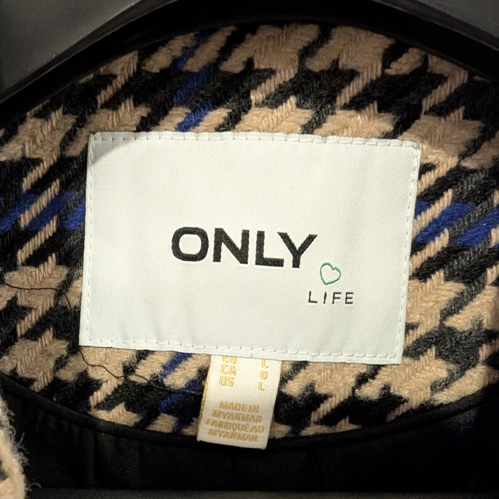 Jacket ONLY Women's Blue Black and Tan - Picture 4 of 4